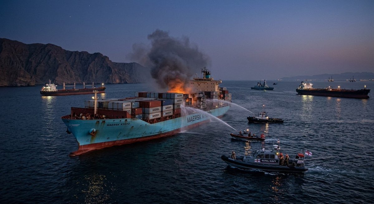 DiamondNews001's tweet photo. 🇮🇷🇴🇲🇬🇧 My take: the Strait of Hormuz is becoming increasingly difficult for commercial shipping to navigate safely.

More explosions have reportedly been heard, while a vessel has reportedly been targeted in the area.

With UK maritime authorities already reporting repeated vessel incidents around Hormuz, this is becoming a serious warning sign for global shipping.