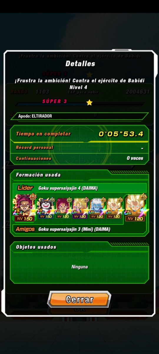 eltirador27's tweet photo. Evento de Babidi sin items, ni reminiscencias, ni usar cartas de la GDC como friend y con todas las misiones. ✅️#dokkanbattle https://t.co/meQWSiiVJT