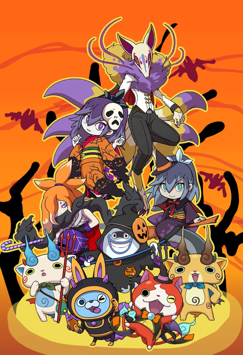 Shin_Orochi1's tweet photo. Oomfs, since it's spooky month, I'll be drawing your favorite Yo-kai Watch characters in the Halloween costumes yall choose https://t.co/pZQHkeSVd7