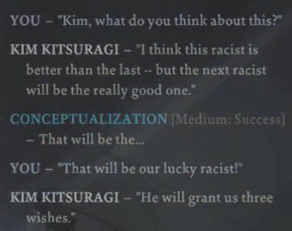 wormtrice's tweet photo. My friend is currently streaming disco elysium to me and I think this might be the funniest game ever made https://t.co/KN7n91j37Y