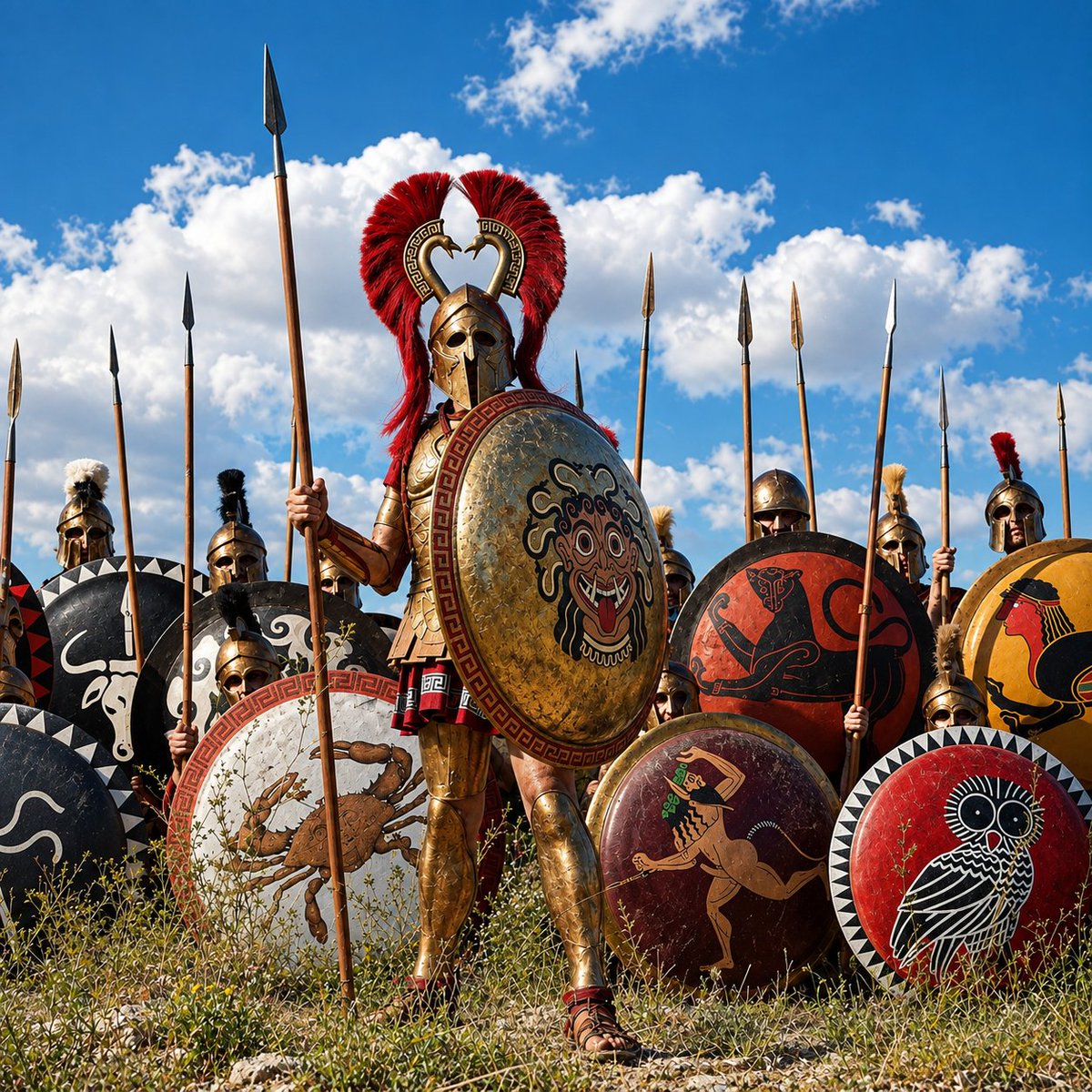 RealHellenist's tweet photo. Ancient Greek Hoplites https://t.co/hb90hyMic8