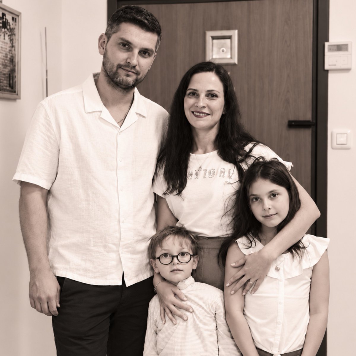 NoaMagid's tweet photo. Yevgeni and Dina were driving home with their children, Alin, 8, and Eitan, 5, after waking to explosions and sirens during a camping trip on October 7.

At 7:24, a road camera captured their car on their way home.

Hamas terrorists were waiting along the road.

They opened fire on the car and murdered the entire family.

Their bodies were identified one by one over the following 11 days.