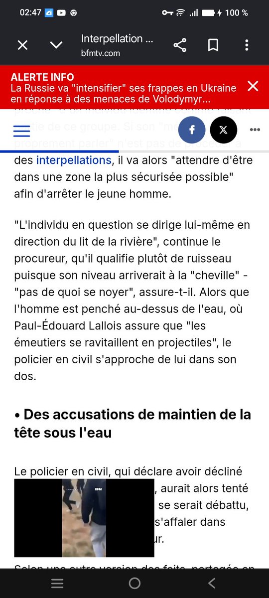 Lanceuryt's tweet photo. @FredGaulois Deja 2 versions
Une le policier a isoler le jeune vers la riviere, l'autre le jeune y est aller tout seul https://t.co/emjwKqqAk5
