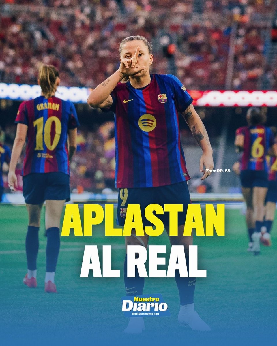 ¡QUÉ GOLEADA! 😱🔥⚽️🔵🔴 El Barcelona derrotó 7-0 al Real Madrid en el Camp Nou por la jornada 6 de LaLiga Femenina. 🎯 Claudia Pina fue la MVP al marcar cua…