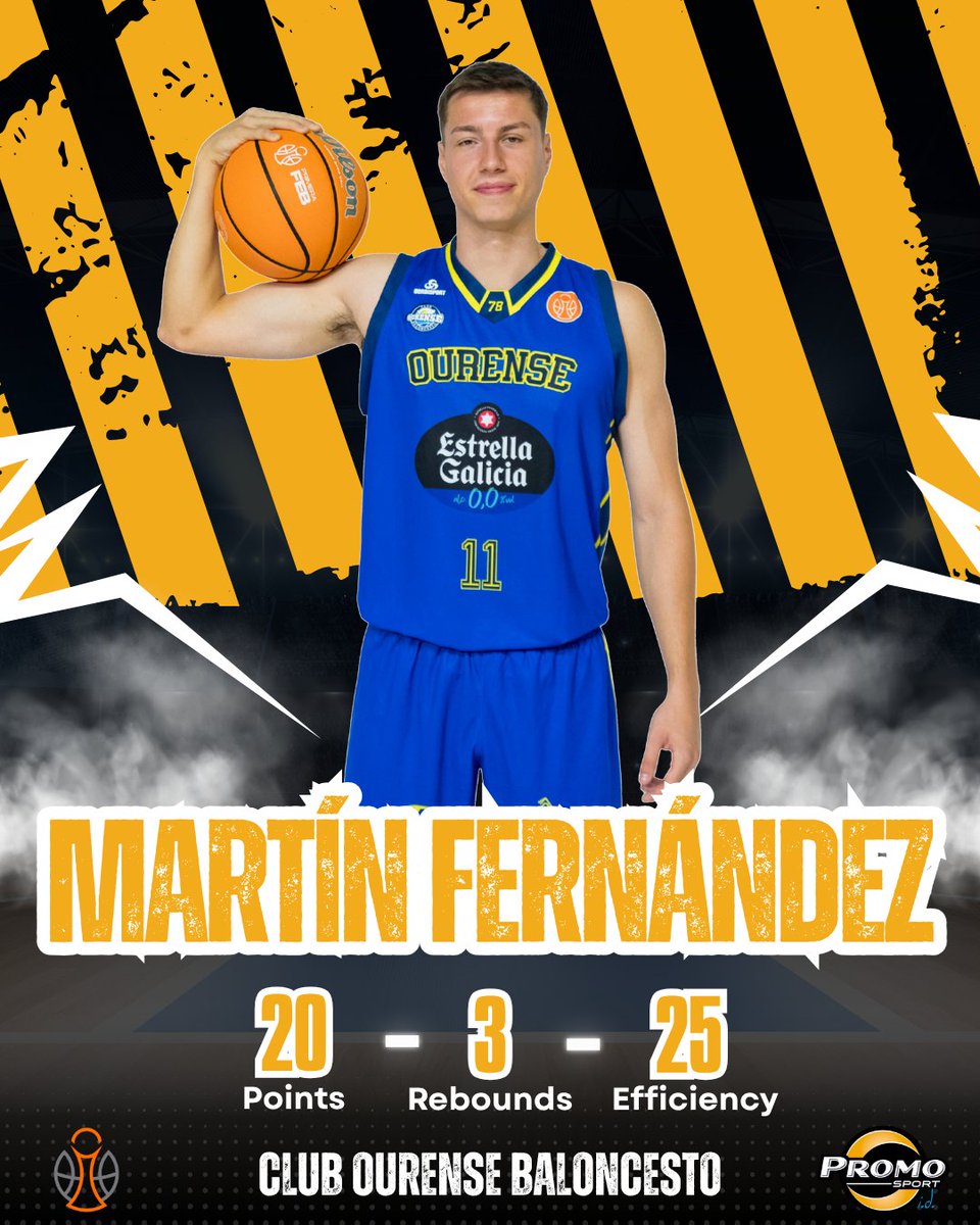 promo_sport_int's tweet photo. Spain - 1ª FEB 🇪🇸 Martín Fernández had 20 points and 3 rebounds (25 efficiency) for Club Ourense Baloncesto #PSFam https://t.co/Az5BAR1Hdz