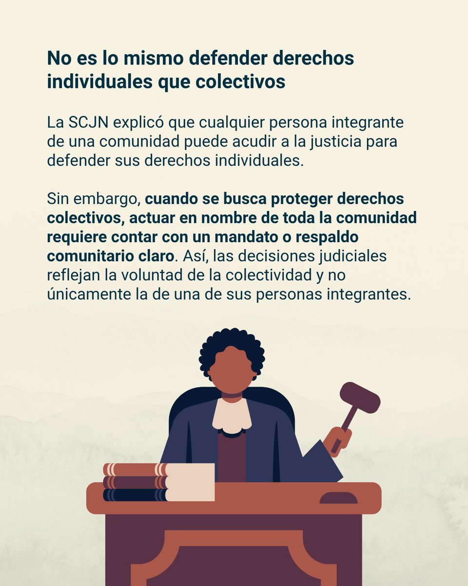 ddhh_scjn's tweet photo. 🧑🏽‍⚖️ El acceso a la justicia de los pueblos y comunidades indígenas también implica reconocer la dimensión colectiva de sus derechos. Su defensa requiere respetar la libre determinación, la autonomía y las formas de representación definidas por las propias comunidades.
 
#DGDHJP https://t.co/dPx3LpYpJA