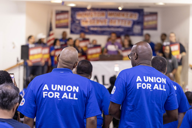CDMenefee's tweet photo. I joined @gcaflcio and IAM for the Houston Workers vs. Billionaires: Rally & Block Walk to let folks know what’s at stake this election.

If we take back the United States House and the Senate, we can put Donald Trump’s radical and expensive agenda in check. We can rebuild momentum for pro-worker policies and lay the foundation to elect a champion for working people to the White House in 2028.