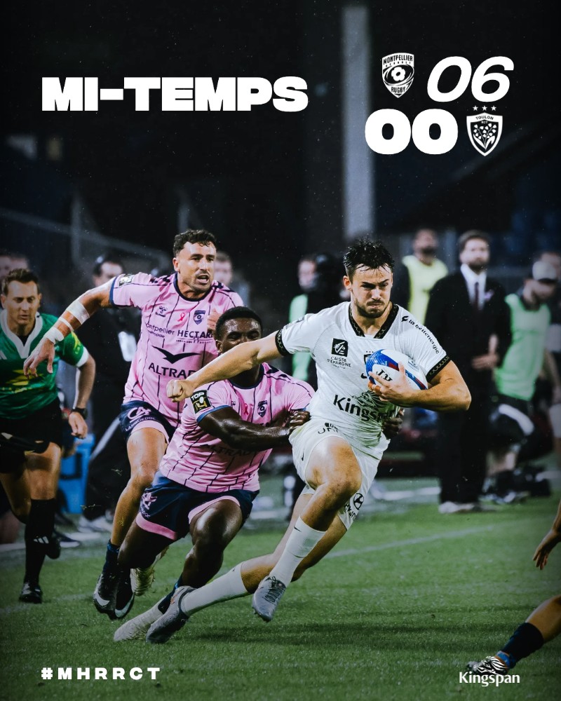 RCTofficiel's tweet photo. [⏱40'] 6-0
𝗠𝗜-𝗧𝗘𝗠𝗣𝗦 ⏸️

Sous la pluie, le RCT est mené 6 à 0 à la pause 🌧️

Tout reste à jouer dans cette deuxième période 👊 https://t.co/IaDirvD2q6
