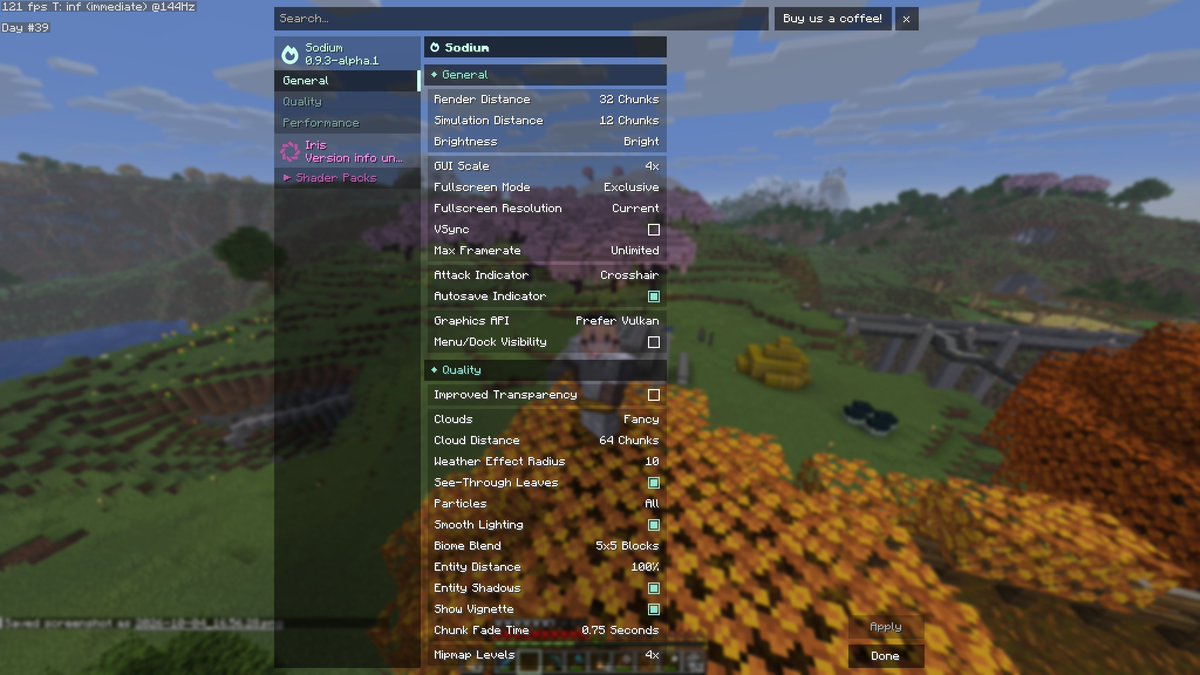 johnvivas_'s tweet photo. INCREIBLE, en la macbook air m5 pasé de 144fps aprox con 16 de chunks a +250 con 32 de chunks ! 

@itsnoahd thanks! https://t.co/uDv67yWusN