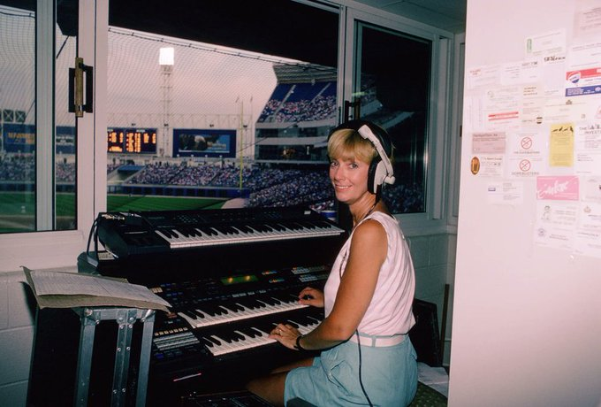 Jimfrombaseball's tweet photo. "When Bill Veeck entered the scene, he moved the organ location down to the 3rd baseline, so it wouldn’t occupy the most coveted box seats behind home plate.
The advantage of that location allowed me eye contact with the broadcast booth.
This was helpful when Bill gave Harry Caray the mic to lead the fans during the 7th inning stretch.
We coordinated with hand gestures  and eye contact.
I gave him an intro that made it easy for Harry to determine his starting note."
Nancy Faust.
Many remember Harry Caray for signing “Take Me Out to the Ballgame” with the Cubs.
However, that actually started on the South Side.
"Billy Martin didn’t like the music I was playing when his team was at bat, and he complained to the umpires, who told me to stop playing.
And right away White Sox GM Stu Holcomb called and said you keep doing what you’re  doing.
Don’t be intimidated."
Ms. Faust invented what we know it today as 'Walk-Up Music'.
In 1972, she played “Jesus Christ Superstar” for White Sox slugger Dick Allen and it`s believed to be one of the first  instances of what fans now  consider a player’s walk-up music.
Nancy Faust started the White Sox fan tradition of singing: “Na Na Hey  Hey Kiss Him Goodbye” when opposing pitchers were pulled from the mound.
Ms. Faust has a gold record from Mercury Records for re-popularizing the 1969 hit and bringing it to sports stadiums. LEGEND!!!