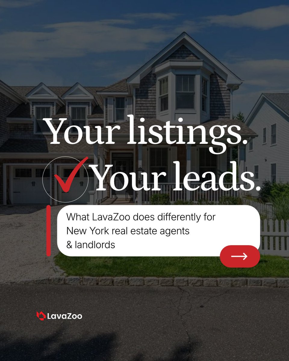 lavazooRE's tweet photo. Tired of leads getting rerouted to someone else's inbox? Frustrated by paying per listing just to juggle multiple platforms?

There's a better way to list in New York. 🗽

LavaZoo was built with agents and landlords in mind — so you never have to worry about where your leads are going or how much your next listing is going to cost. Swipe through to see what makes LavaZoo different. ➡️

🔗 Tap the link in bio to start listing today at https://t.co/B1IArAdj9L

#RealEstateAgents
#NewYorkRealEstate
#RealEstateNYC
#RealEstatePlatform
#NewYorkCity