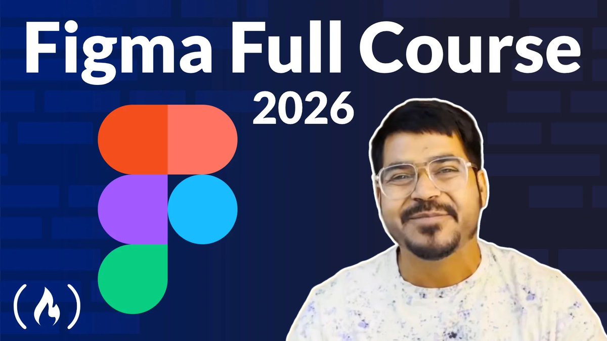 freeCodeCamp's tweet photo. Good UI/UX design starts with basic ideas and grows into polished, interactive prototypes.

In this course, Wish teaches you how to design professional interfaces with Figma.

You'll create wireframes, style guides, components, Auto Layout designs, and high-fidelity prototypes for real-world apps.

https://t.co/zQN2FsDVi7
