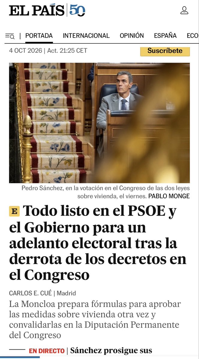 MagistraThor's tweet photo. 🚨🚨Entre una legislatura y otra, tras la disolución de las Cámaras, la Diputación Permanente del Congreso asume las facultades correspondientes al Pleno en materia de decretos-leyes (convalidación o derogación).

Sin embargo, solo debe actuar por URGENCIA EXTREMA.

Pero hacer eso solo dos días después de que el Congreso haya negado la convalidación es de una gravedad extrema. 

No es gobernar sin el Parlamento. 

Sería gobernar contra el Parlamento.