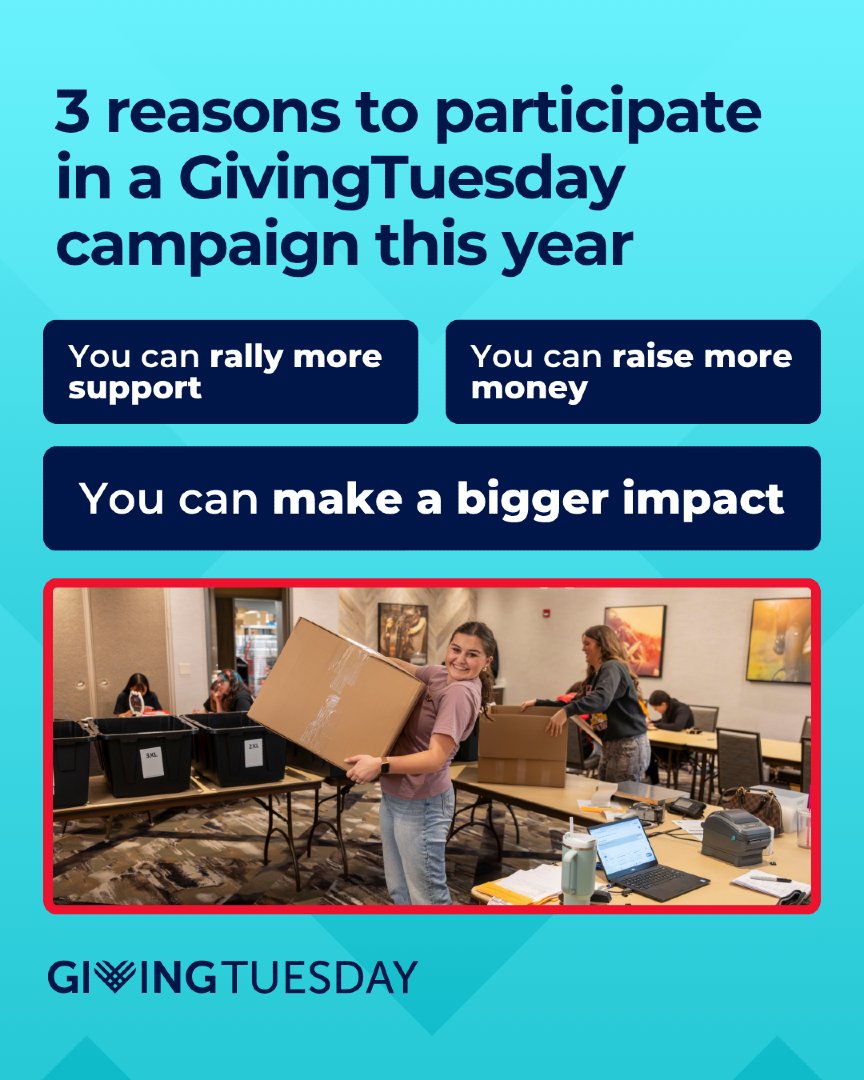 GivingTuesday's tweet photo. Here’s how you can make a bigger impact and get more support for causes you care about: https://t.co/oKGAmkb36j 🫶 https://t.co/4mERXnYfYS