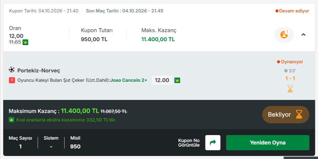 theMajespicks's tweet photo. Oyuncu Kaleyi Bulan Şut Çeker: Joao Cancelo 2+
👉 14.50 ✅

Bu tercih tamamen kanat beklerin Portekiz hücumlarına katkısını anlamakla ilgili tepeden tırnağa analiz kokan bir kazanç https://t.co/ss8dCoaVVE