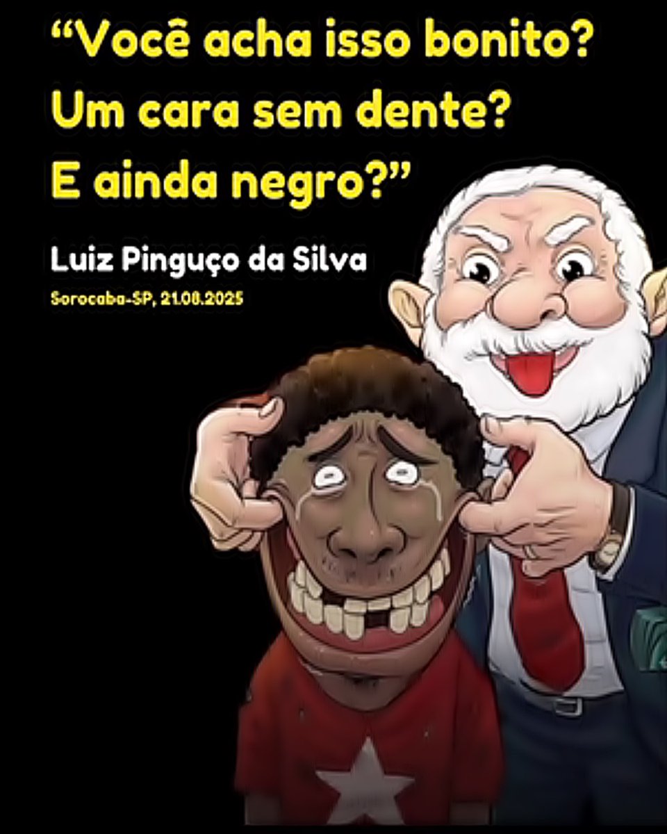 Roberto_M_O_'s tweet photo. COMO ALGUÉM PODE VOTAR NESTE RACISTA DESCARADO? https://t.co/8sMynHeWc0