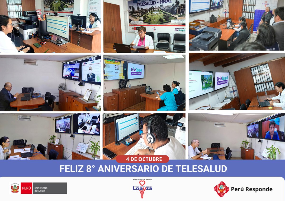 hospitalloayza's tweet photo. 📡💙 ¡Feliz 8.º aniversario de Telesalud!
En el Hospital Nacional Arzobispo Loayza celebramos 8 años de trabajo y compromiso, utilizando la tecnología para fortalecer la atención en salud y acercar a nuestros profesionales.🏥💻
!#Telesalud #SaludDigital #HospitalLoayza #Minsa https://t.co/rln5aLCdLO