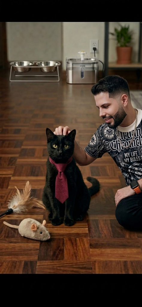 MrPoppyDad's tweet photo. عکس جدید با گوشی جدید با پسرم «پاپی»🐈‍⬛🐾🖤 https://t.co/wyvYiaEN1S