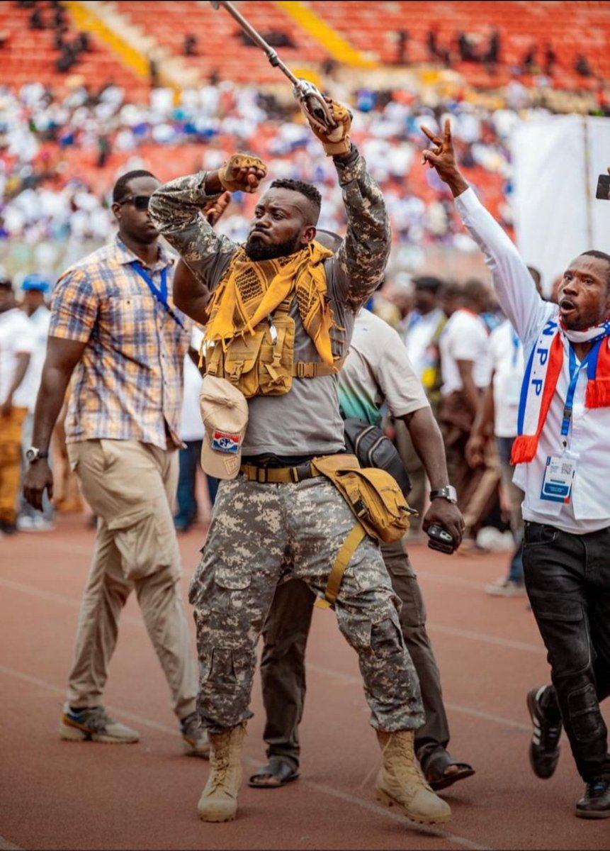 nyavorx's tweet photo. Fellow Ghanaians, 

This is Kojo Bamba, the leader of the Delta Force vigilante group that stormed the court premises in March 2017 in Kumasi, chased out a sitting judge and freed criminals.

Today, the NPP has rewarded him with 1st Vice Chair position. You know what to do. https://t.co/EqBcbXAoz6