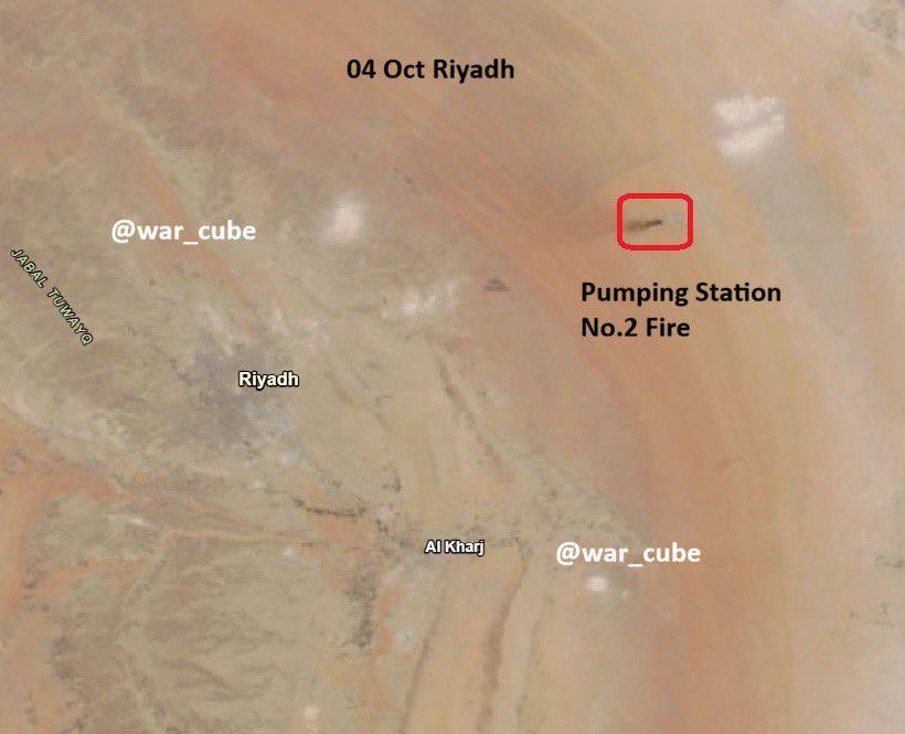 DD_Geopolitics's tweet photo. 🇾🇪🇸🇦 BREAKING: Saudi East-West oil pipeline hit AGAIN!!!

New satellite imagery shows a fire at Pumping Station No. 2 on Saudi Arabia’s critical East-West Pipeline following another reported Yemeni attack.

The strike comes just as Aramco allegedly had restored the pipeline to more than 80% capacity after September attacks damaged three pumping stations and temporarily shut the entire system.

The 1,200-km pipeline is Saudi Arabia’s principal route for moving crude from its eastern oil fields to Yanbu on the Red Sea while bypassing the Strait of Hormuz, and has recently carried around 4–5% of global oil supply. 

Aramco repair crews saying, “You have got to be kidding me.”