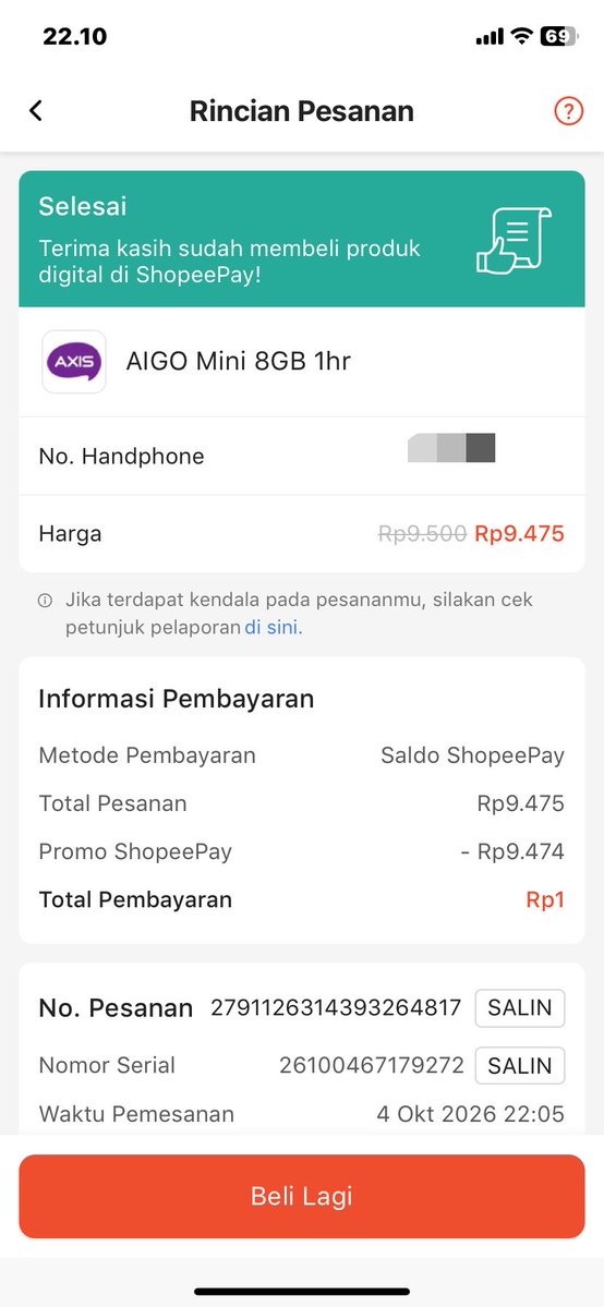 donemsee's tweet photo. Lumayan banget wkwk buat yang mau keluar rumah main/nongkrong atau ada kerjaan tapi gak ada kouta pas dirumah pake wifi bisa beli di ShopeePay lagi promo khusus AXIS ya 8GB 1hr cuma Rp1😁 https://t.co/vdAQmPWIm4