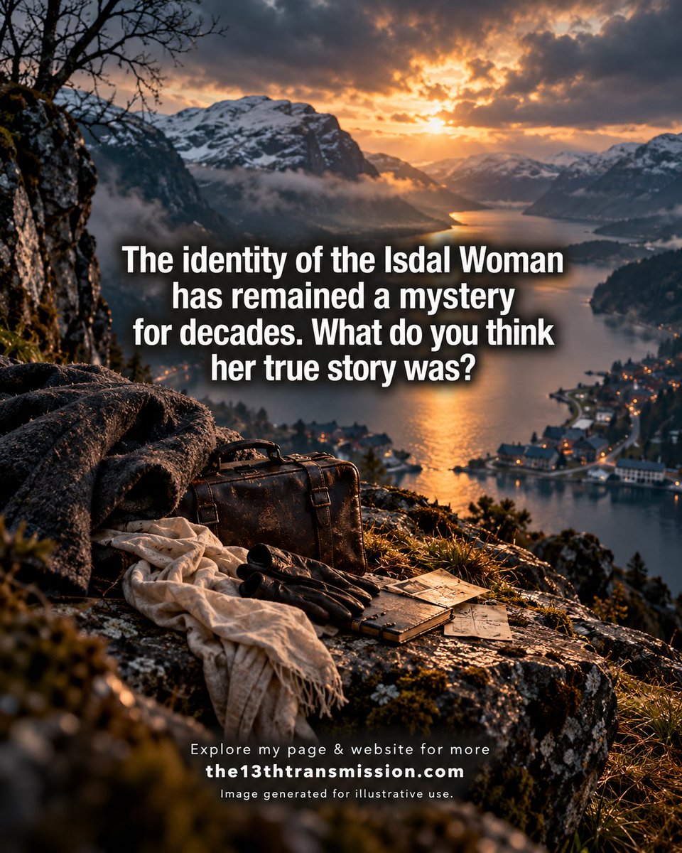 13thXmission's tweet photo. The identity of the Isdal Woman has remained a mystery for decades. What do you think her true story was?

@13thXmission  #The13thTransmissionQuestion https://t.co/Xo3Vp85kMQ