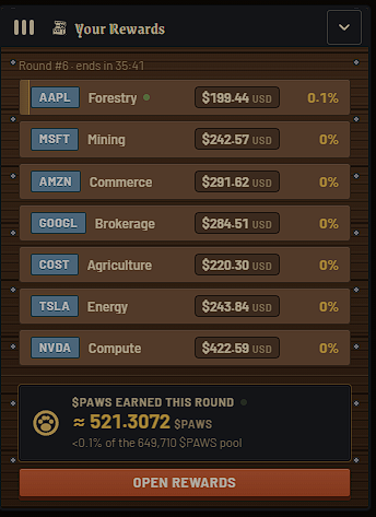 iam_borara's tweet photo. Still confused about how the earning system works in @pawsofsherwood ?

🌲 Business Stations — simplified

There are 2 types:

Basic Stations = produce resources:
🪵 Lumber Camp → Wood + Forestry
☕ Coffee Farm → Food + Agriculture
⚡ Power Station → Energy + Energy Points
⛏️ Mine → Ore + Mining Points
Advanced Stations = produce Industry Points:
📊 Trading Post → Commerce
💱 Sherwood Exchange → Brokerage
🖥️ GPU Farm → Compute
Basically: Basic = gather resources → Advanced = use them & generate points.
Each station is also connected to companies like $AAPL, $COST, $TSLA, $MSFT, $AMZN, $GOOGL & $NVDA.

Eligible for Paws of Sherwood Creator Rewards.