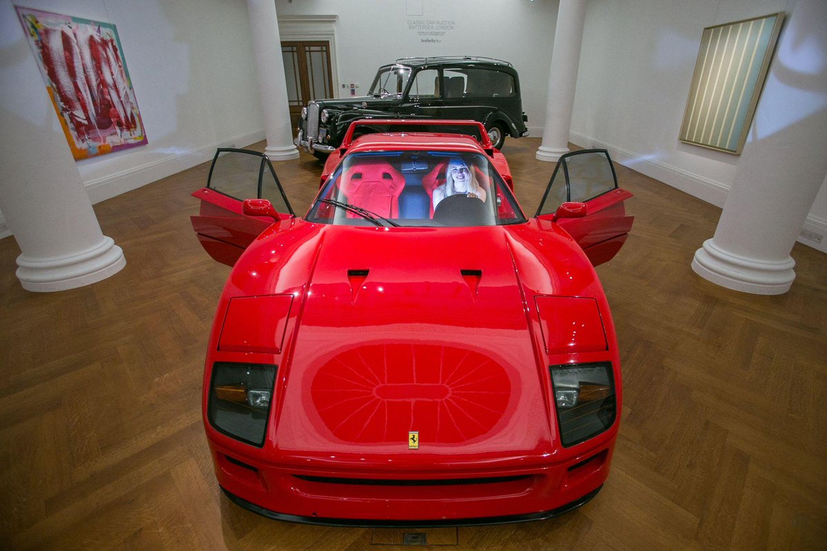 Lady330Boss's tweet photo. A Ferrari F40 is heading to London. 

The legendary 1988 Ferrari F40 will headline RM Sotheby’s London auction on October 31.

Some classics never go out of style.

#Ferrari #F40 #ClassicCars #CarAuction https://t.co/u7vOWDdOe4