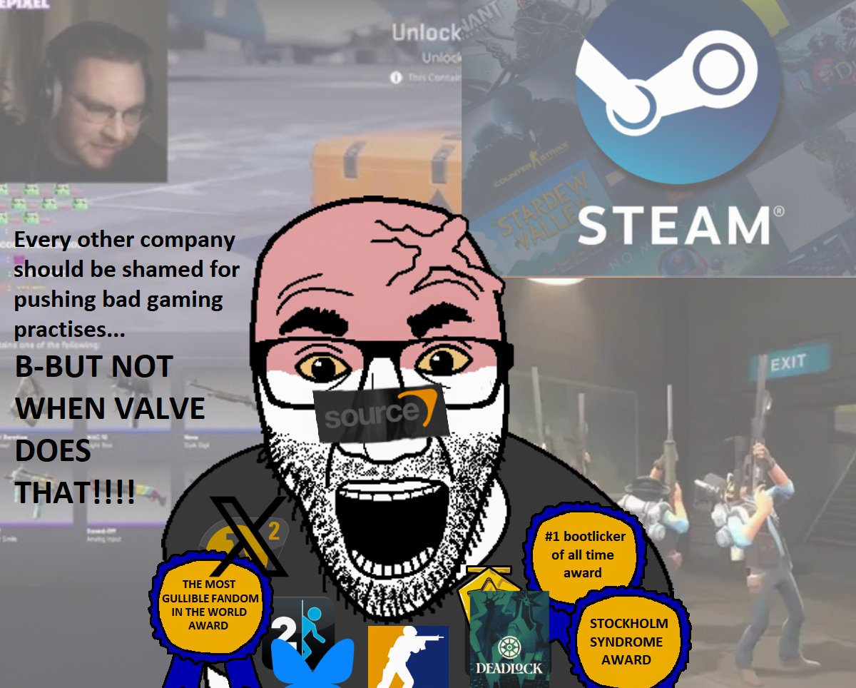 HeavySmashing's tweet photo. "TF2 IS OLD GUYS, JUST MOVE ON AND CONSUME NEW PRODUCT! GLORY TO THE BILLION DOLLAR CORPORATION" https://t.co/Rmzw1nKaZ7