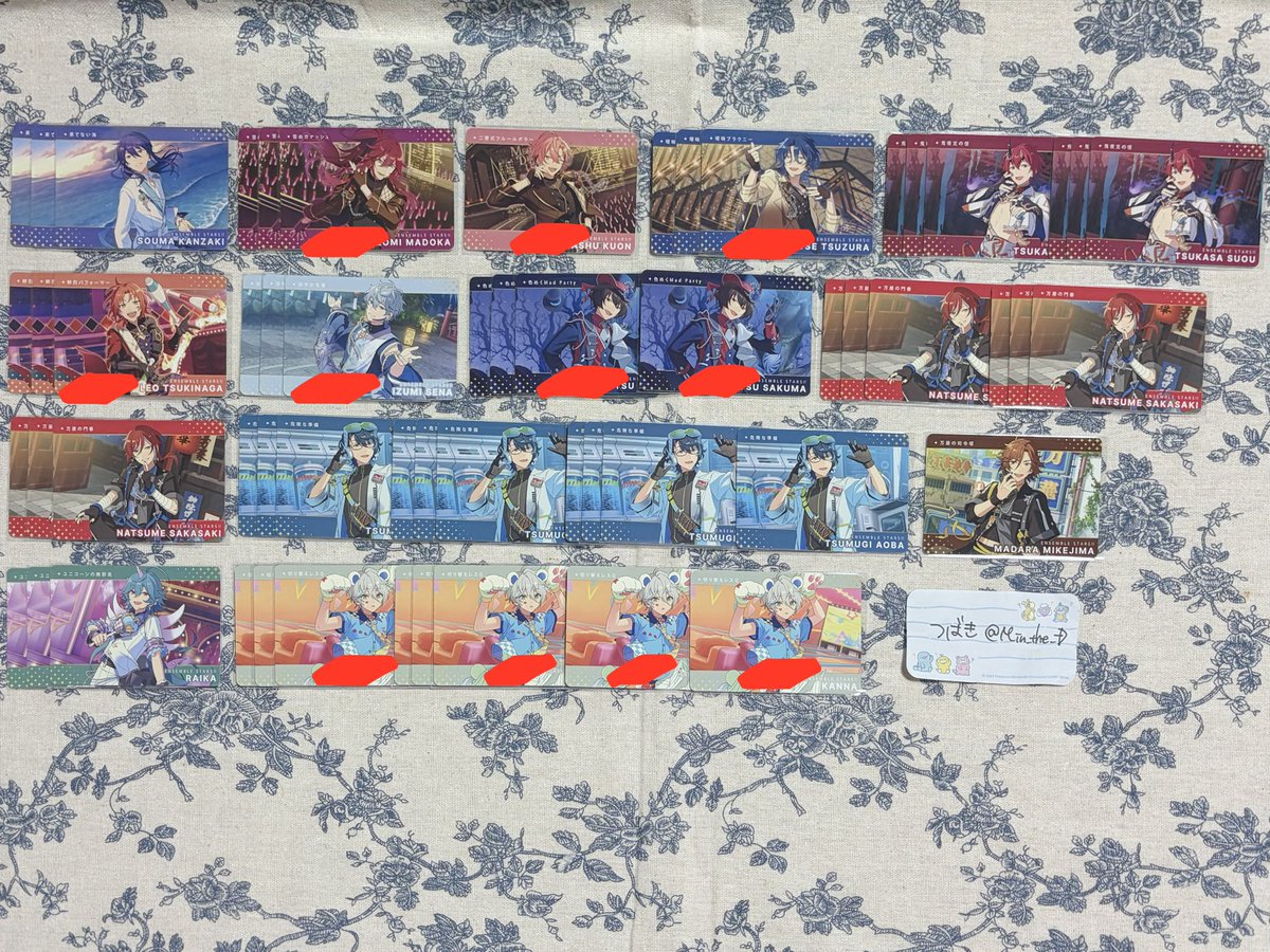 M_in_the_D's tweet photo. 【譲渡/交換】あんスタ カードダス

［譲］渉 桃李 北斗 真緒 翠 忍 千秋 奏汰 一彩 マヨイ 凪砂 日和 ジュン 宗 みか ニキ HiMERU こはく 晃牙 アドニス なずな 創 敬人 颯馬 ジュイス 望見 舞珠 チトセ 司 レオ 泉 凛月 夏目 つむぎ 斑 ライカ カンナ https://t.co/iO38nXuS8b