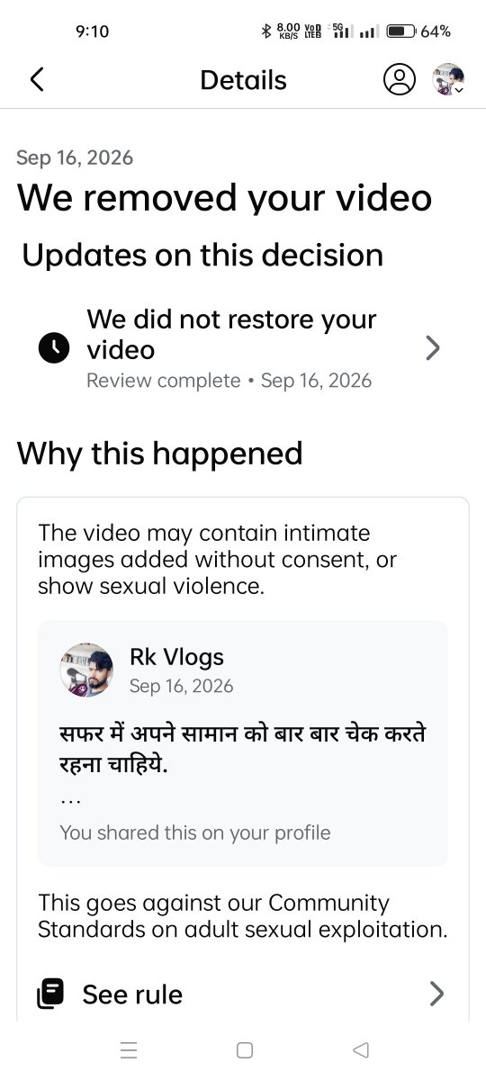 Ramjigautam74's tweet photo. @Facebook @MetaIndia मेरी Facebook ID पर 3 strikes लगी हैं। Appeal करने के बावजूद समाधान नहीं हुआ। कृपया मेरे अकाउंट की manual review करके गलत strikes हटाने में मदद करें। 🙏
#Facebook #Meta #FacebookSupport https://t.co/5vUP0WSh2g
