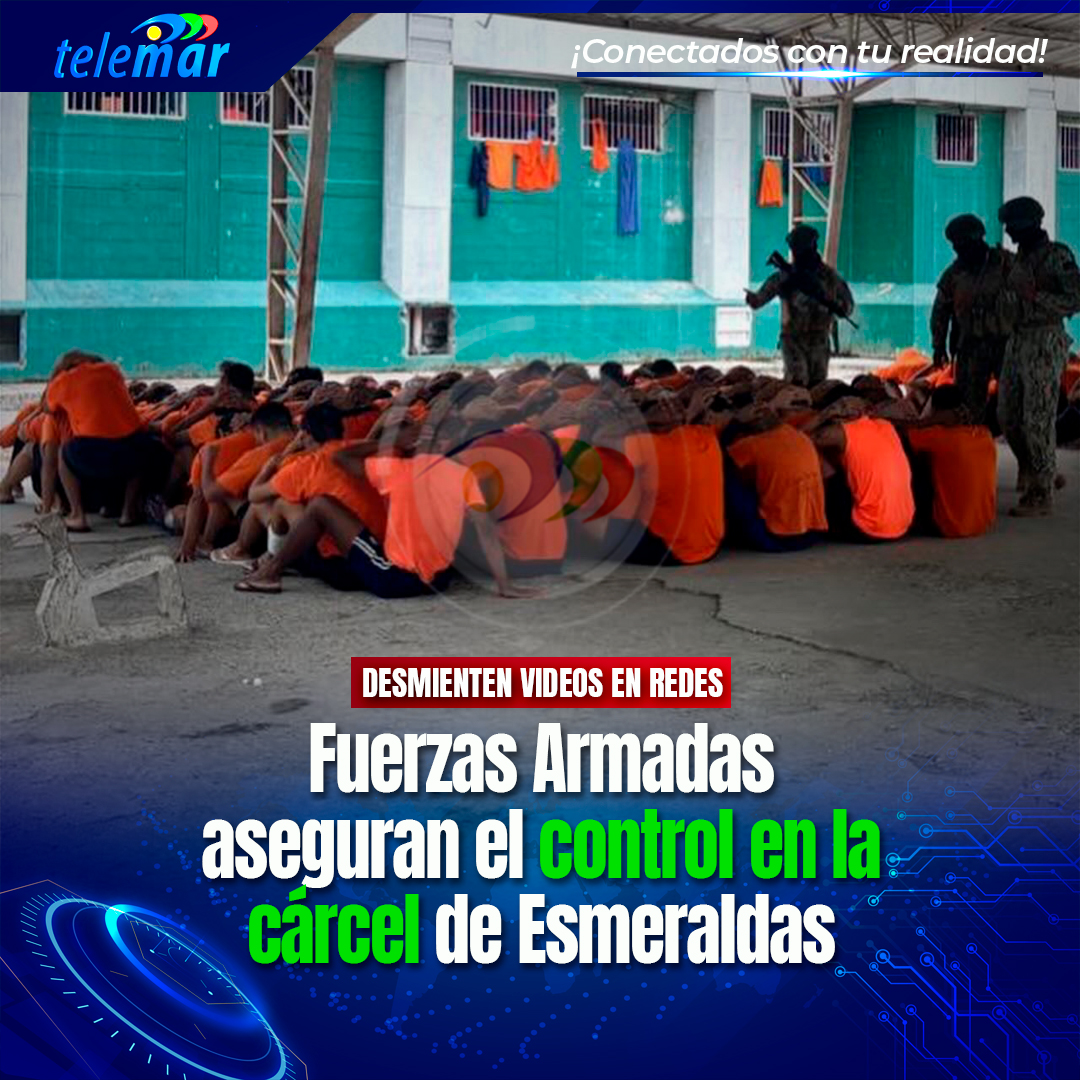 Telemartv23's tweet photo. 🚨#Esmeraldas |  Las Fuerzas Armadas retoman el control en el Centro Penitenciario N.º 2 de Esmeraldas tras registrarse actos de resistencia e indisciplina durante un operativo de control de armas.
👉🅻🅾🆂 🅳🅴🆃🅰🅻🅻🅴🆂: 🔗 https://t.co/PBwxXFjVSq https://t.co/PA6UpL61Wu