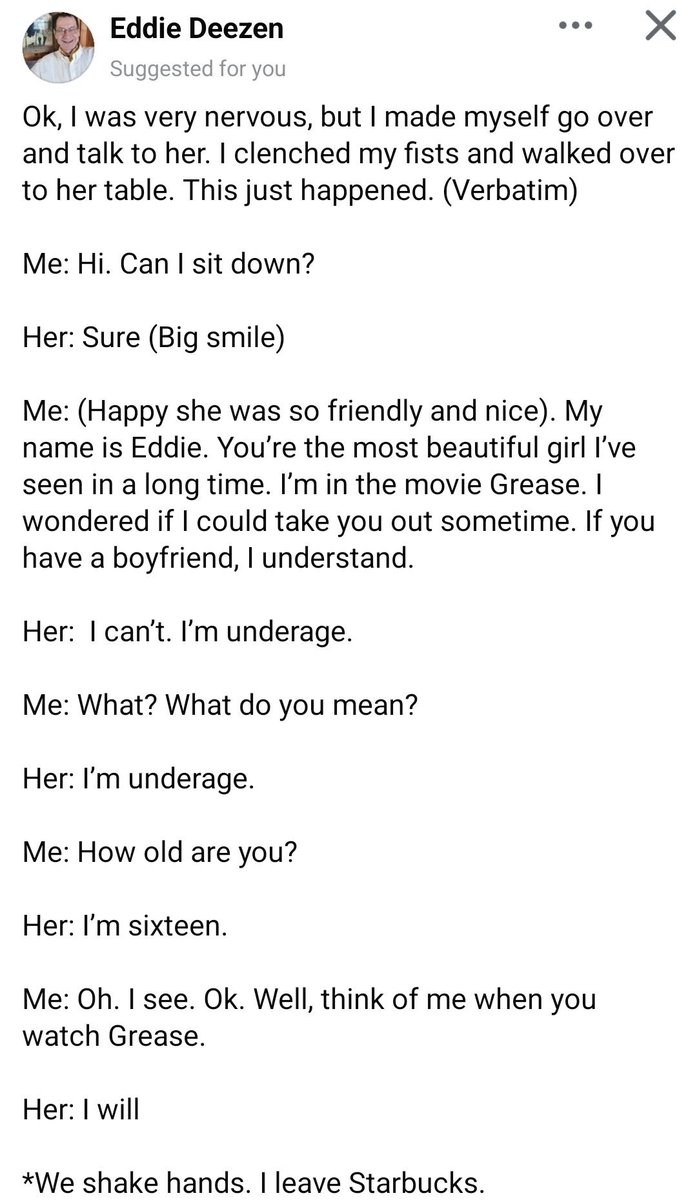 SigmarsReturn's tweet photo. Imagine being a teenage girl and this thing approaches you with clenched fists talking about how he was in a movie ~50 years ago and wants to take you out sometime. https://t.co/CnPWxWzcUx