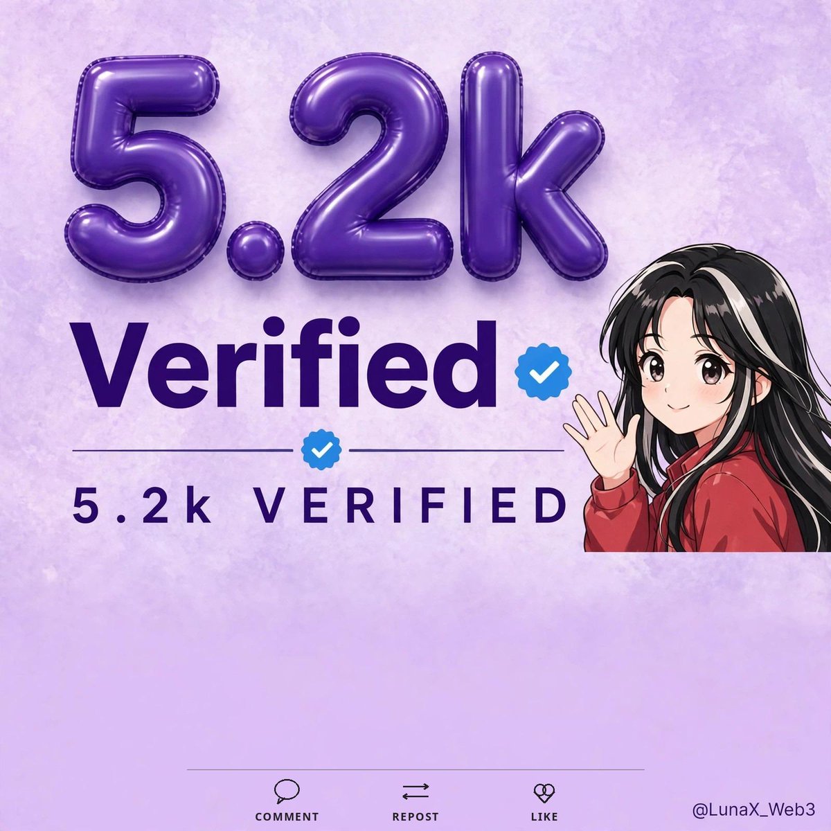 LunaX_Web3's tweet photo. If you need 5.2K followers

Say HEY 👋

I will boost your page. 👻🔥 https://t.co/SIHCln1pLG