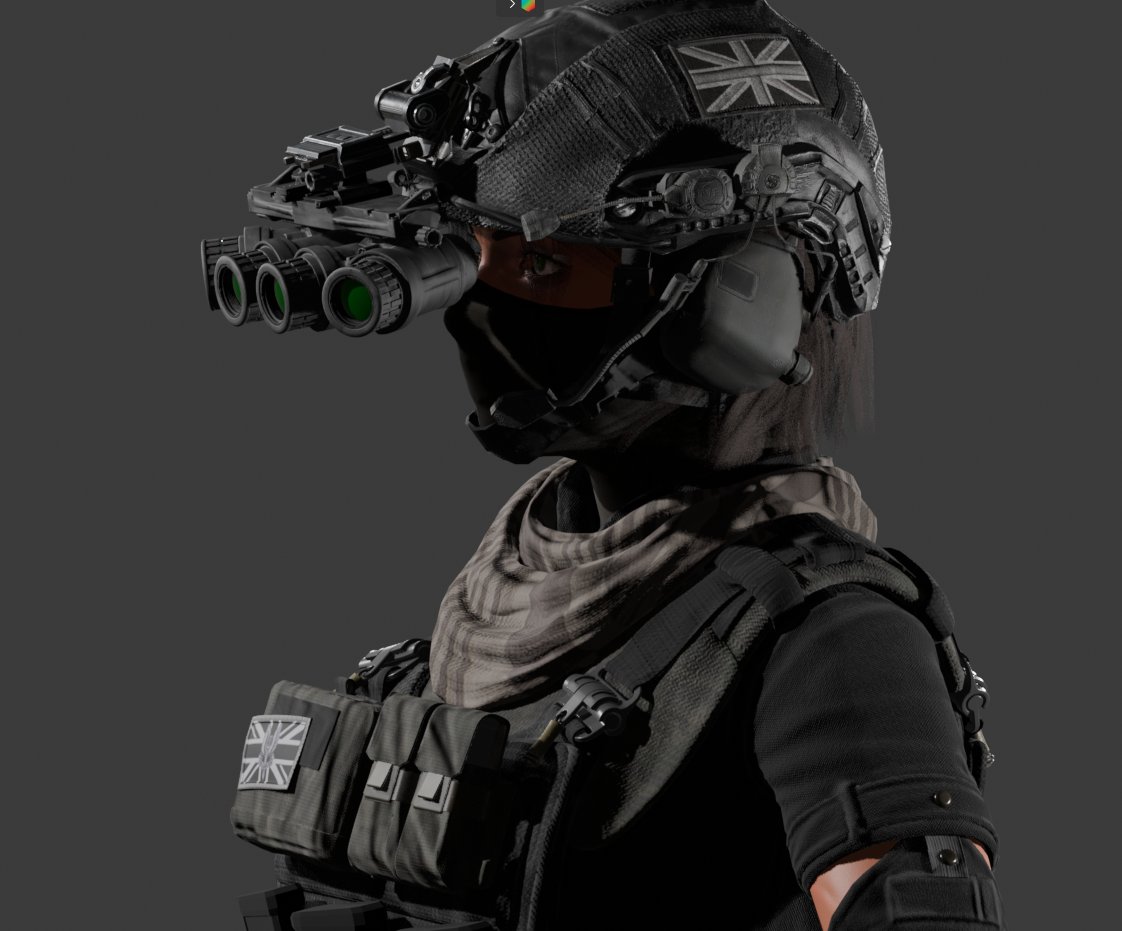 b_j_mary's tweet photo. I’ll spice up the topic of Inktober a bit with a spoiler for the upcoming model. So far, I’ve been having problems with the rig, so I can’t finish it. But I already like how it turned out. I chose her outfit based on the style of MW4.

#ocdesign #blender #3d #3drender https://t.co/c9p4QuPIqp