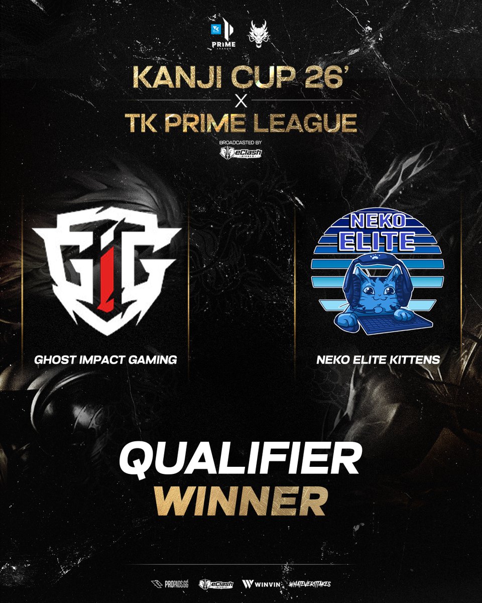 KanjiEsports's tweet photo. OPEN QUALIFIER IST BEENDET! 🎟️

Für das Main Event haben sich @NekoEsports &amp; @GhostImpactG qualifiziert 🥳

Informationen zum Main Event (Zeitplan, Gruppen, etc.) werden in den nächsten Tagen bekannt gegeben. https://t.co/FjbJ0iz45Q