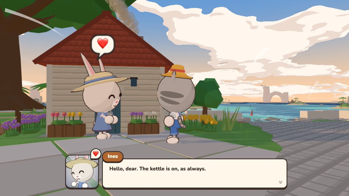 AShortSail's tweet photo. Meet Ines, your neighbour on Home Cove. ☕

Her kettle is always on, and there is always a cup for you.

Follow for news and updates!

#cozygames #indiegame #gamedev https://t.co/1S8W4dePAZ