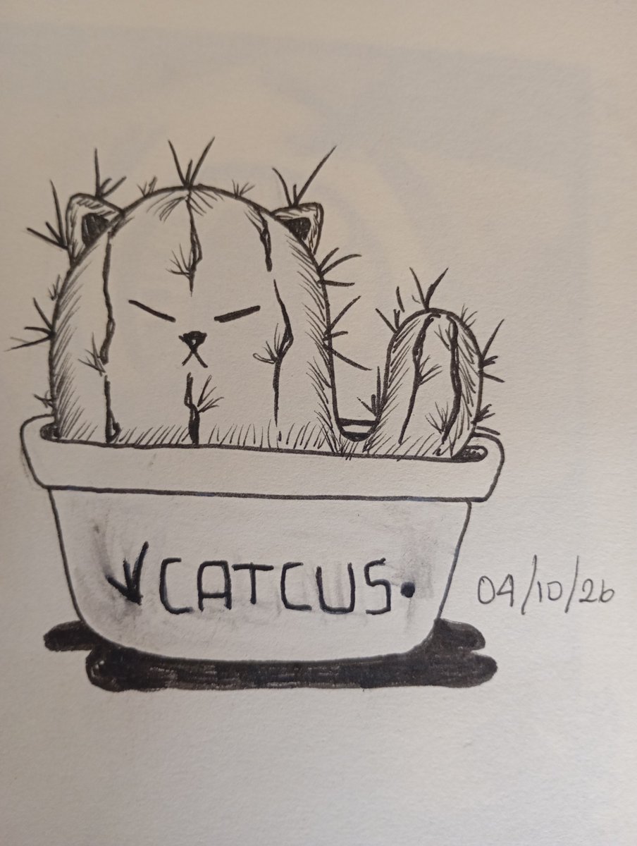 Zoltyr's tweet photo. Hay muchos dibujos bonitos, únete. :3

#Inktober #Day_4 #Day4 #Catcus #Cactus https://t.co/X8vqjzntyS
