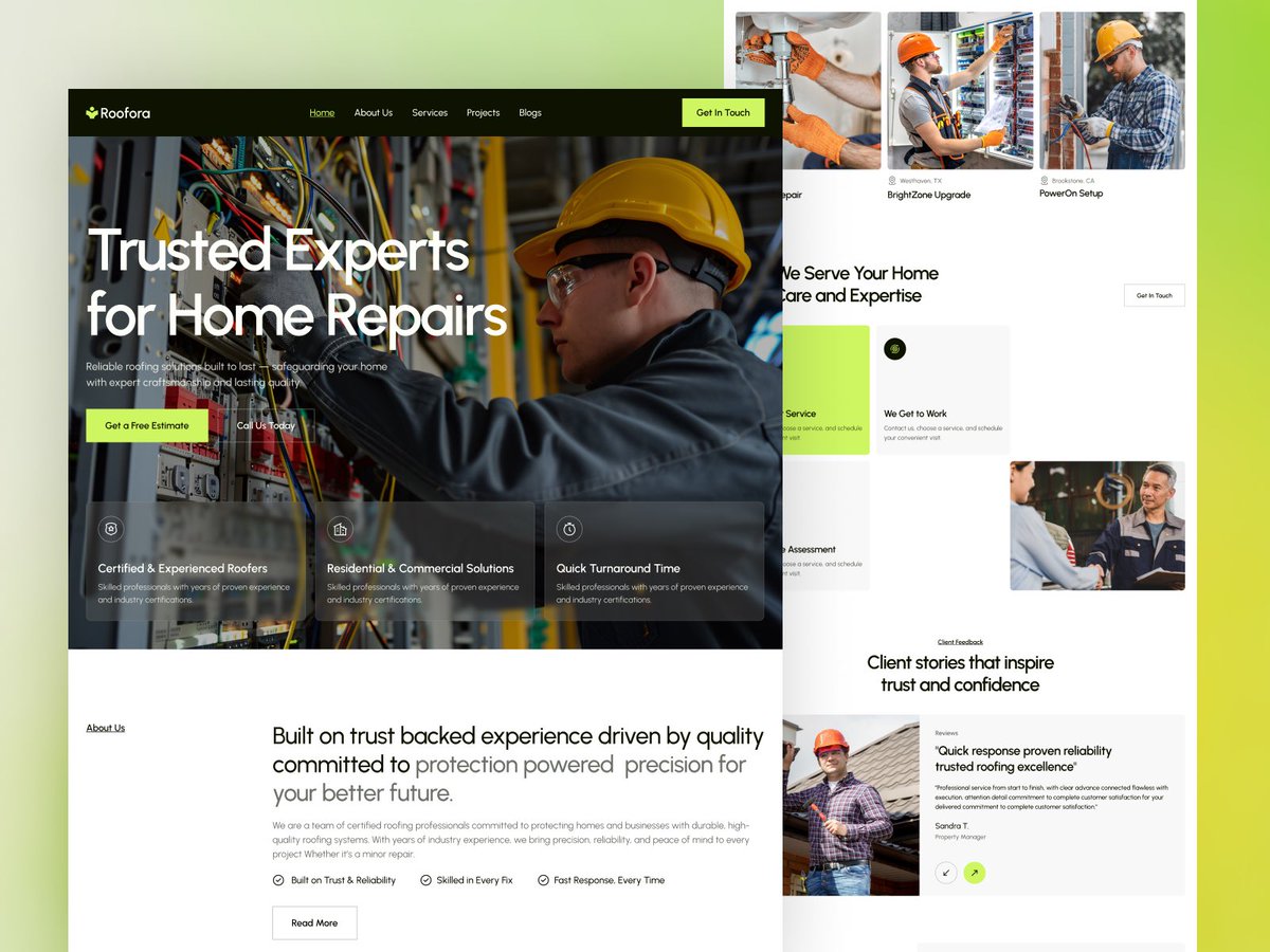 Maqawagency's tweet photo. We’ve just wrapped up a fantastic client project!
A Webflow template designed for a roofing solutions business, and this is the Home Page.
Full view: https://t.co/KdpX9x2vNU
.
#webflow #uiux #roofingwebsite #clientproject #webflowtemplate https://t.co/62SHW4WYdS