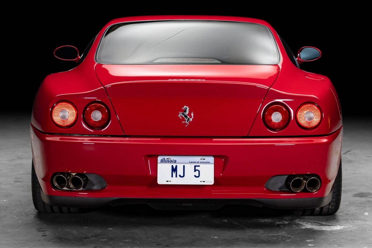 Lady330Boss's tweet photo. $2.7 million for a Ferrari 550. 🏎️💰

Michael Jordan’s 1997 Ferrari 550 Maranello sold for $2.7M.

The car is special but the provenance may be even more valuable.

#Ferrari #MichaelJordan #ClassicCars #CollectorCars https://t.co/ta8REhFoC3