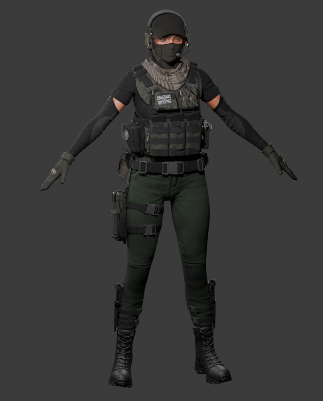 b_j_mary's tweet photo. I’ll spice up the topic of Inktober a bit with a spoiler for the upcoming model. So far, I’ve been having problems with the rig, so I can’t finish it. But I already like how it turned out. I chose her outfit based on the style of MW4.

#ocdesign #blender #3d #3drender https://t.co/c9p4QuPIqp