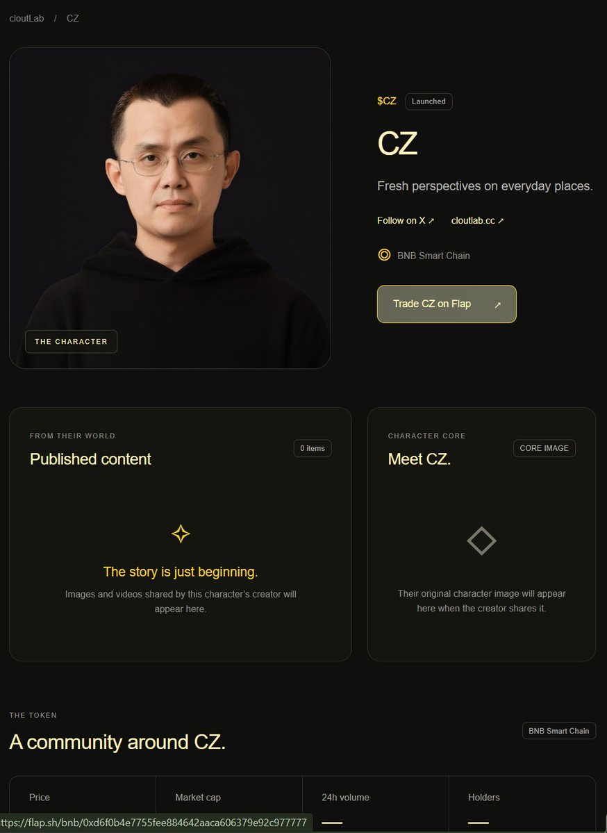 clout_Lab's tweet photo. Token pages have direct links to their launchpad token pages.

You will be able to track all content made by the character's on their corresponding pages. https://t.co/IRDHCNemfl