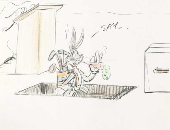 TennyUnderscore's tweet photo. there was also this interaction between Bugs and Mickey from the cut Marvin Acme funeral scene https://t.co/RTsSi3sjZR