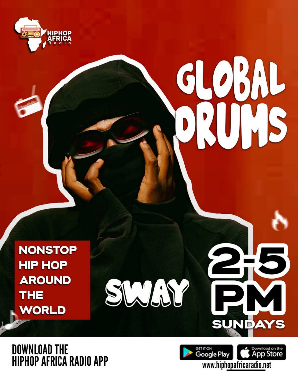 hiphopafricaair's tweet photo. #GLOBALDRUMS is LIVE now πΆ
Now playing: @IamMysterium - "Ratata (Mysterium Remix)"
π Tune in at https://t.co/Cbah7QDJEE
Catch us every Sunday from 2-5 PM GMT for nonstop hip-hop around the world with your host @skinnysway00
#HipHopAfrica #SupportLocalArtists https://t.co/lpaARmoEMo