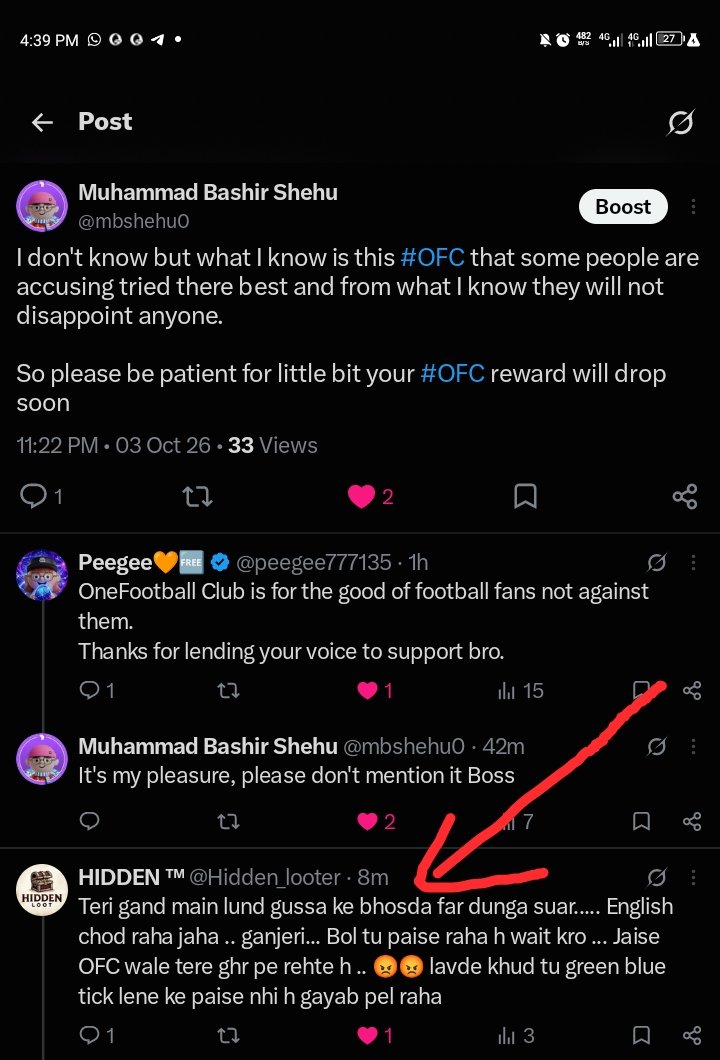 mbshehu0's tweet photo. @chokmahxbt @ofc_the_club @peegee777135 @Cryptoguru1023.

This is a price of speaking 🗣️ out the Truth (black mailing) but thanks to Allah, nothing Will happen insha Allah (#OFC forever)...... https://t.co/HJPZ74OXEh