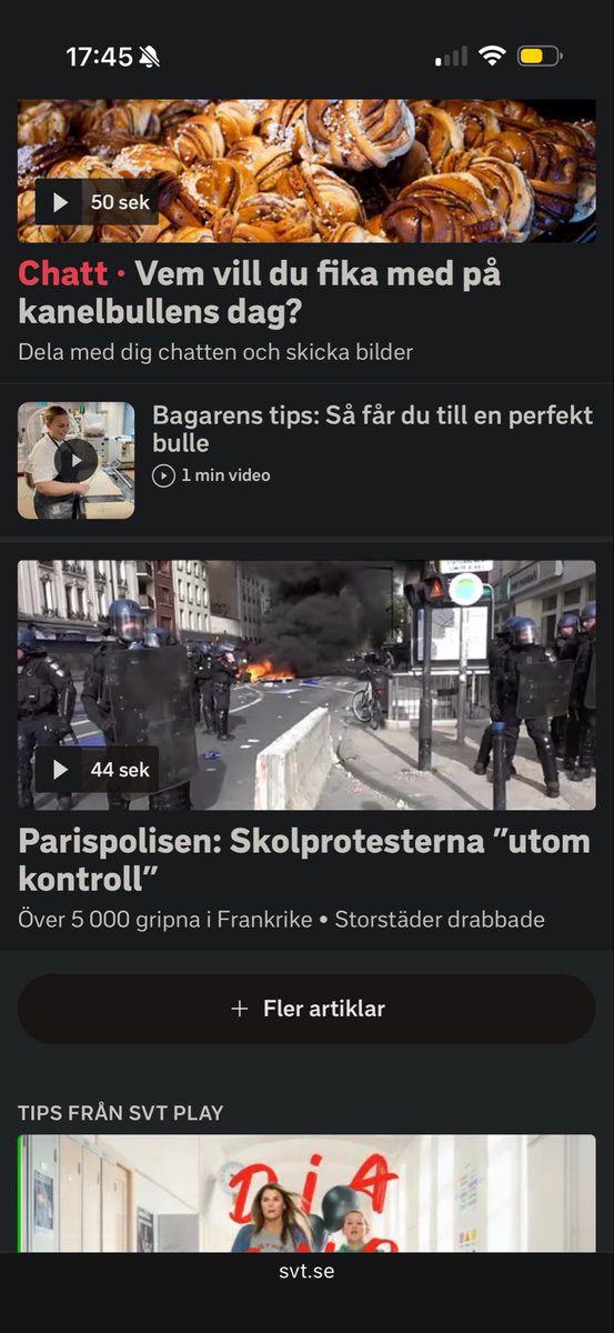 altruistanalys's tweet photo. @InteSosseSe Ok. Det här är svt se förstasida. https://t.co/EbaHXsRmUK
