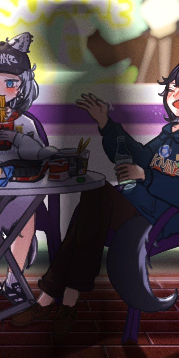 raki_gaki's tweet photo. 実は私もやったことないです、コンビニ飲み

#kmnzart https://t.co/qDs62tMEMp