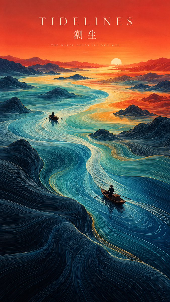 MrLarus's tweet photo. 🤯 Images 2.5 turns contour lines into Chinese landscapes!

Continuous flowing lines, tiny figures, and huge negative space make the landscapes feel massive.

1. WHITE GORGE  
2. TIDELINES  
3. RED VALLEY  
4. CLOUD PATH  

✨Great for posters, book covers, and editorial visuals!

Prompts in replies 👇