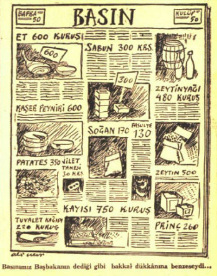 ismailsen_1's tweet photo. Karikatür 70 yıl öncesinin fiyat listesi gibi:)

Cumhuriyet 
14 Nisan 1956 https://t.co/cvabM2cTCF