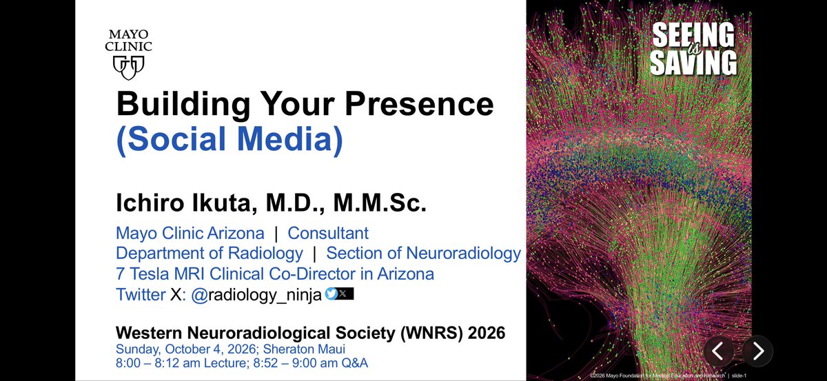 radiology_ninja's tweet photo. Today I’ll be speaking at #WNRS26 about:
“Building Your Presence: Social Media”
Looking forward to a great discussion in Maui!
#Radiology #SocialMedia #NeuroRadiology
#SeeingIsSaving https://t.co/W9UNfljlgm